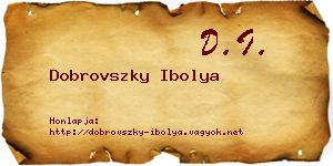 Dobrovszky Ibolya névjegykártya