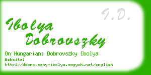 ibolya dobrovszky business card